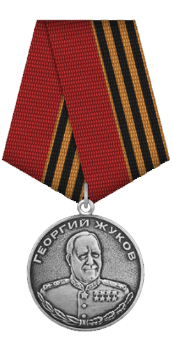 Медаль Жукова, памятным знаком «Отважные»